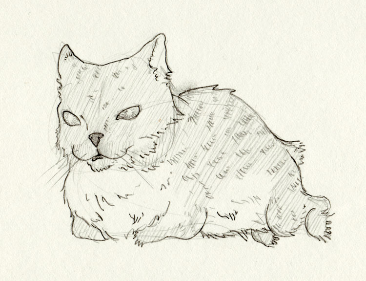 sketch:Spazzie my cat